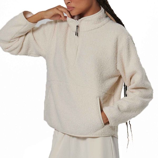 Body Action Oversize Boucle-Fleece Half-Zip W