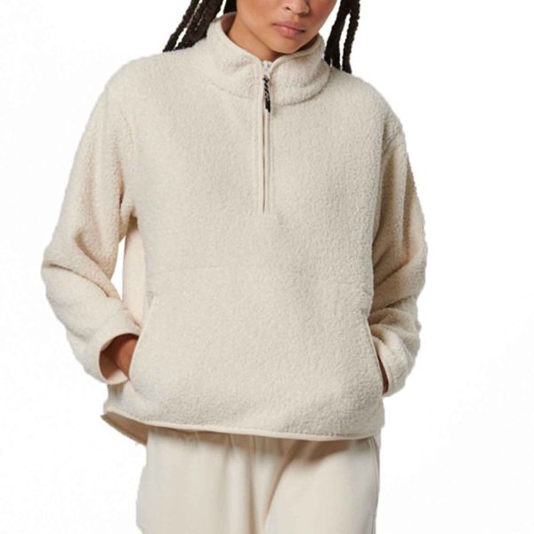 Body Action Oversize Boucle-Fleece Half-Zip W