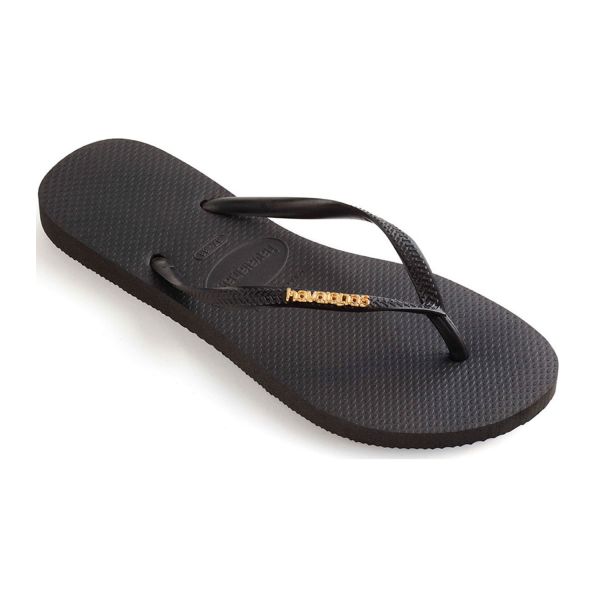 Havaianas Slim Logo Metallic Flip Flops W
